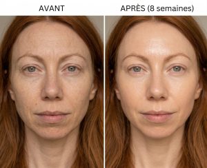 luminothérapie peau​ avant / après